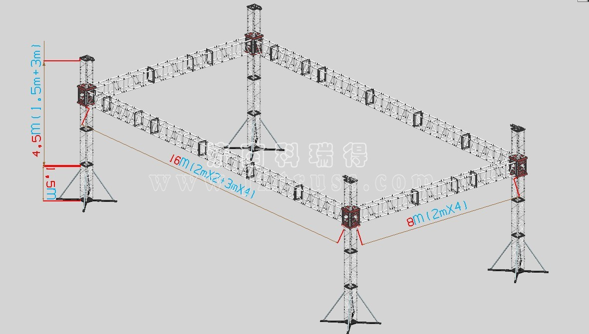 16x8x4.5米灯光架