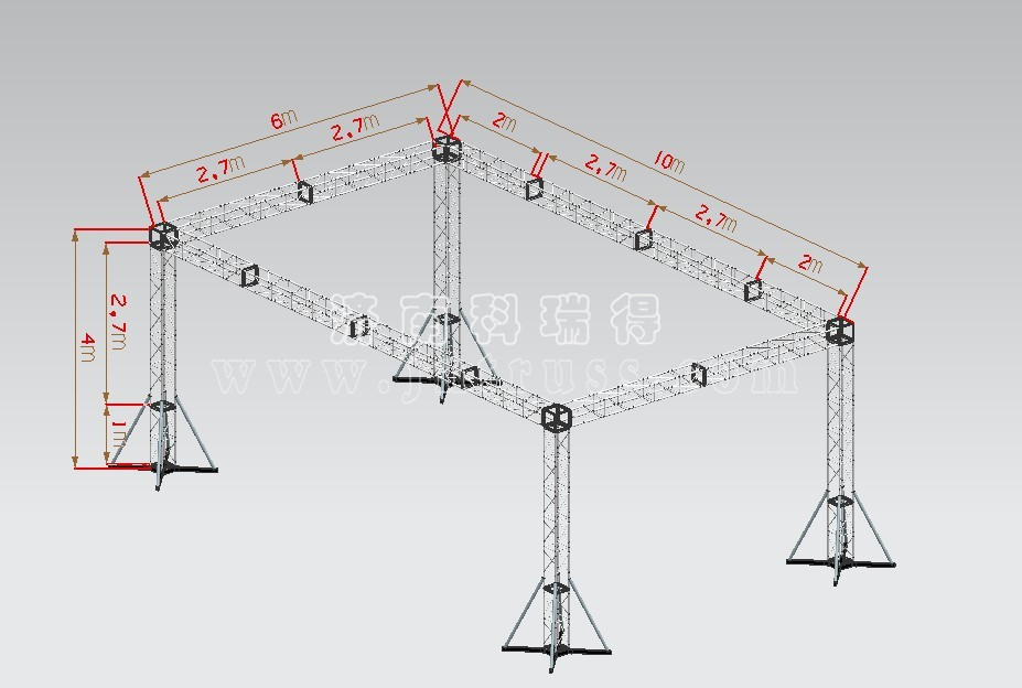 固定灯光架10x6x4m